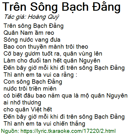 song bach dang