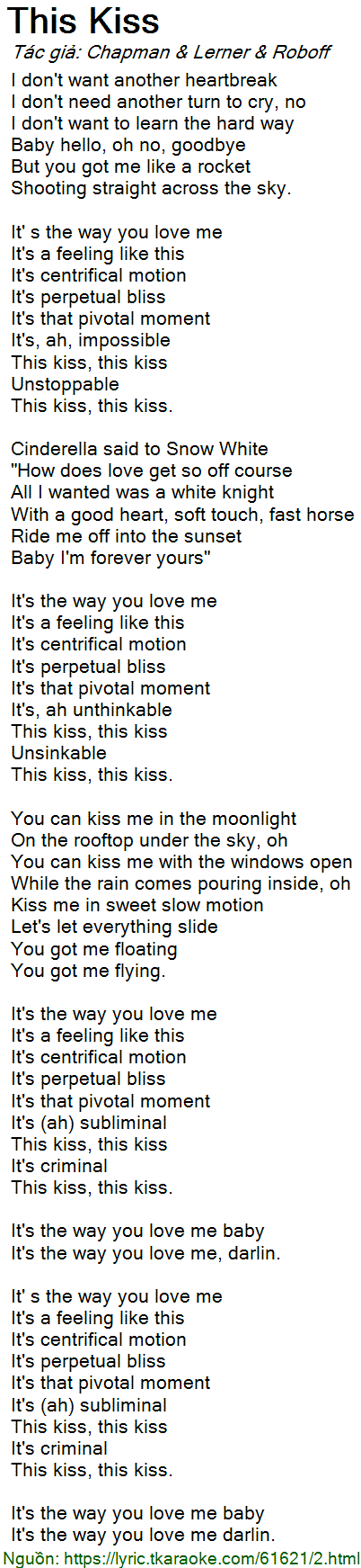 This kiss, this kiss - unstoppable!
